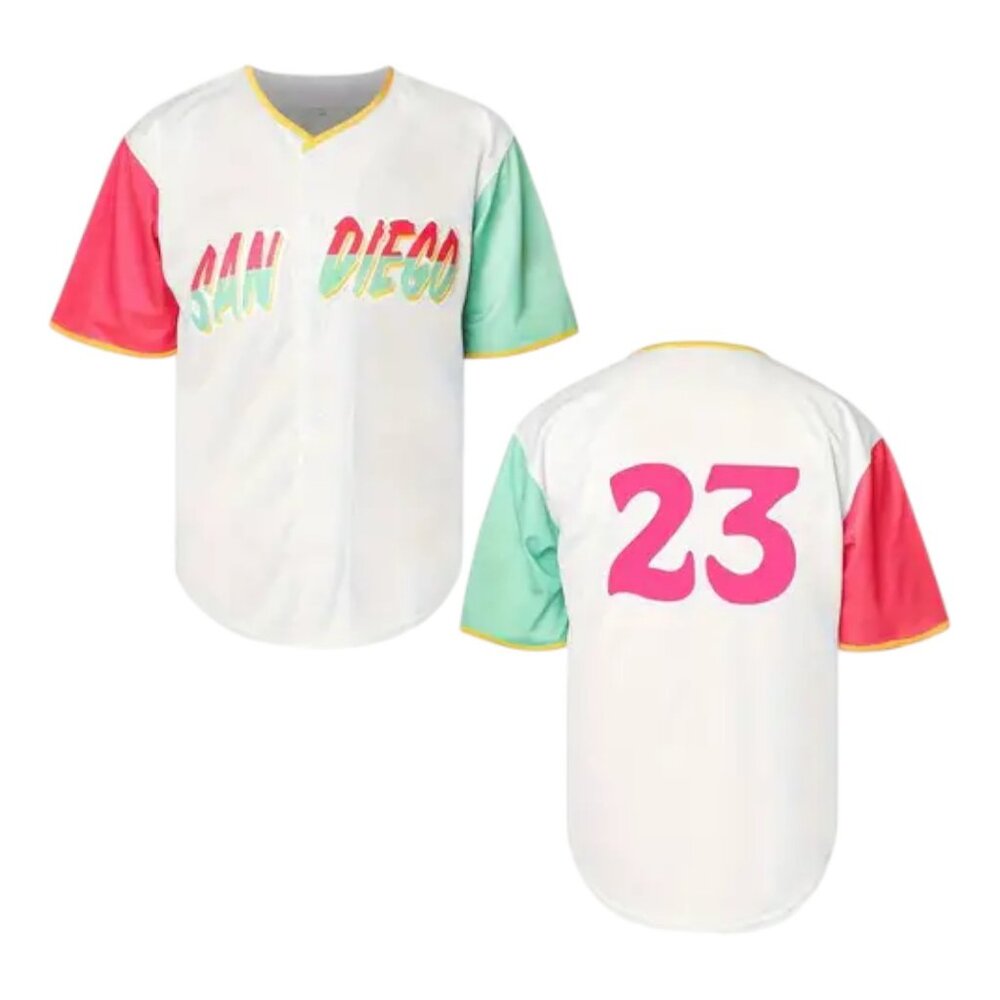San Diego Padres Tatis Jr #23 Stitched Baseball Jersey White Men's X-Large XL - Picture 5 of 5